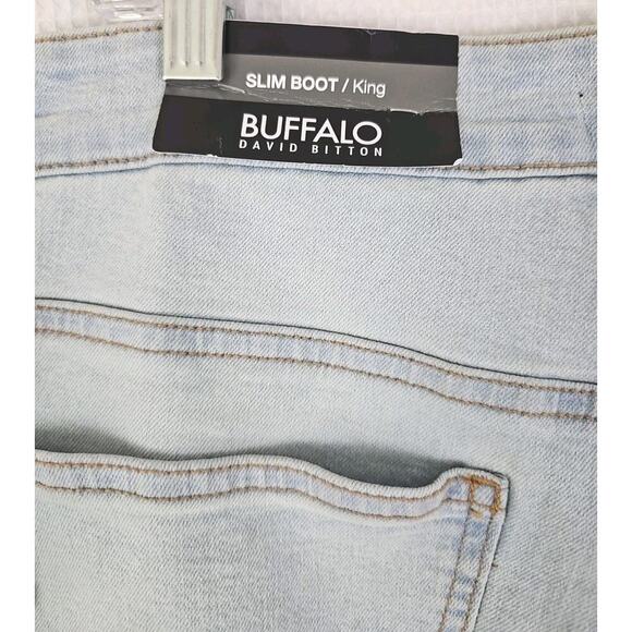 Buffalo David Bitton~Mens 32×32~Blue Slim Boot/King Jeans ASH-X Zip Fly $109 NWT - Picture 13 of 16